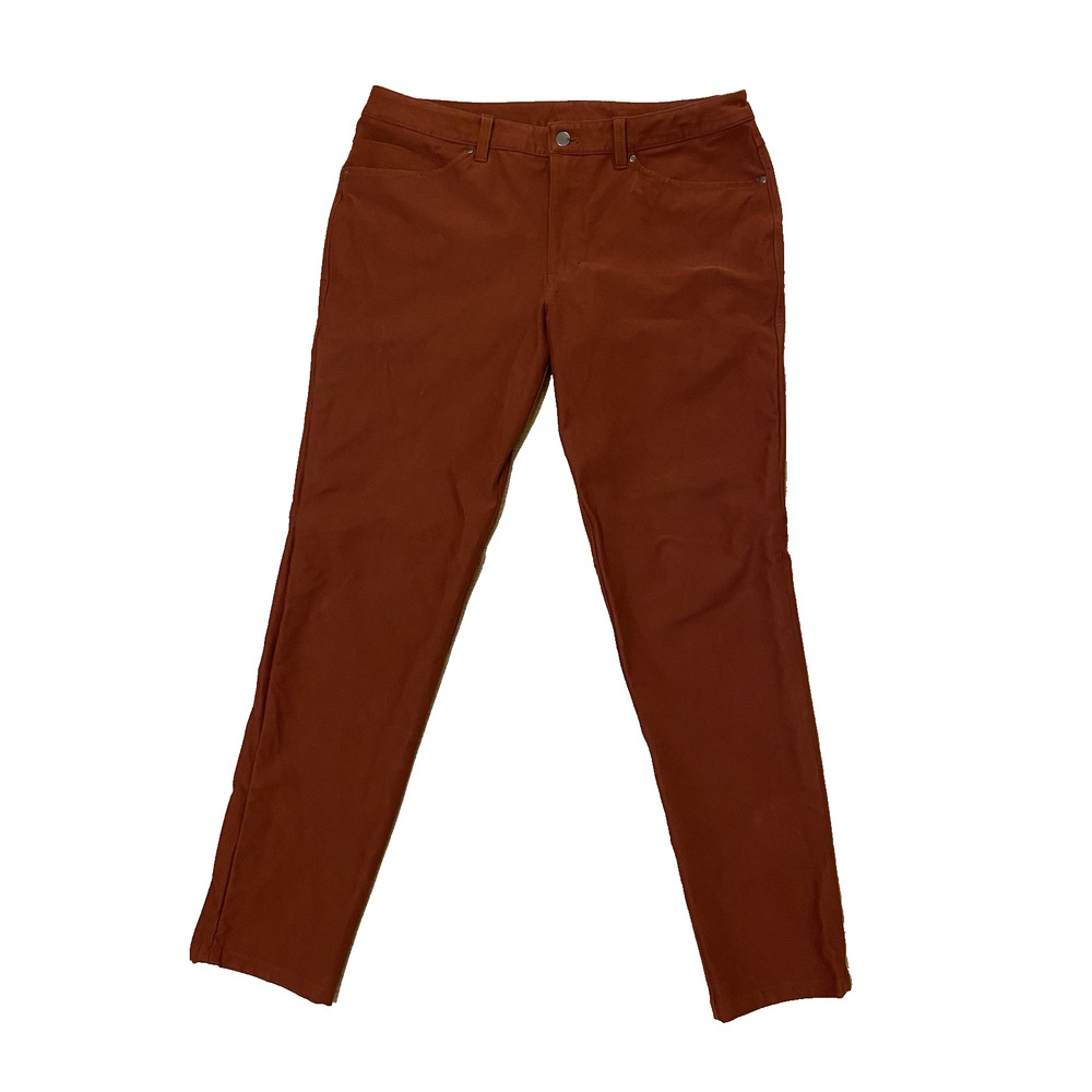 Lululemon ABC Slim Fit Pant 34‎ Utilitech Date Brown Canvas Preppy Office